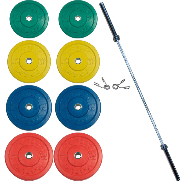 Rubber Training Bumper Plate Set (Color, Metric, KG)