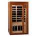 Dynamic Barcelona 2-Person Far Infrared Sauna made from Canadian Hemlock with chromotherapy lighting