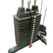 Close-up of the optional selectorized weight stack for Powerline Home Gym PHG1000X.