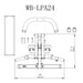 Workbench Leg Press Attachment WB-LPA scematic showing dimensions