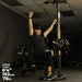 Tall athlete using the Workbench Lat Tower Attachment WB-LTA for lat pulldowns
