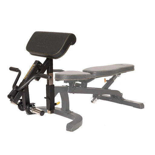 Workbench Curl Machine Attachment WB-CMA connected to Powertec Workbench