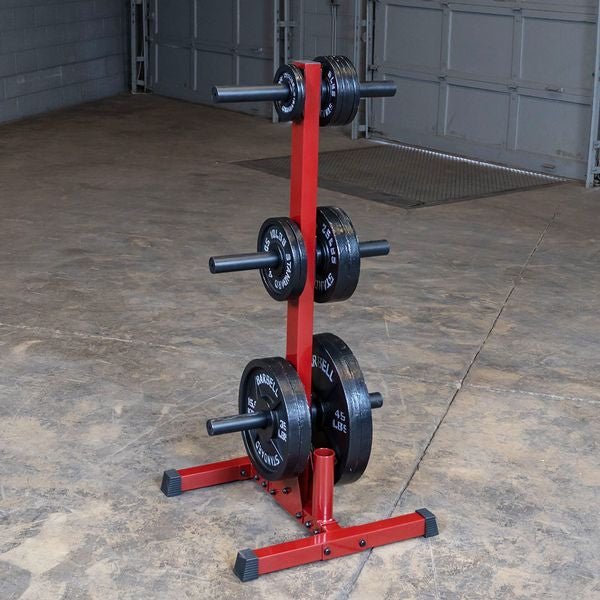 Best Fitness BFWT10 Olympic Weight Tree with Standard Barbell Weight Plates