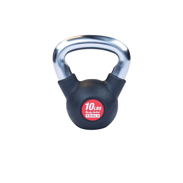 Body-Solid Tools KBZ Premium Kettlebells - Durable Cast Iron Kettlebells with Rubber Coating
