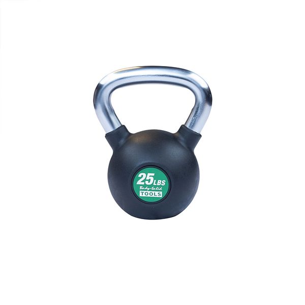Body-Solid Tools KBZ Premium Kettlebells - Durable Cast Iron Kettlebells with Rubber Coating