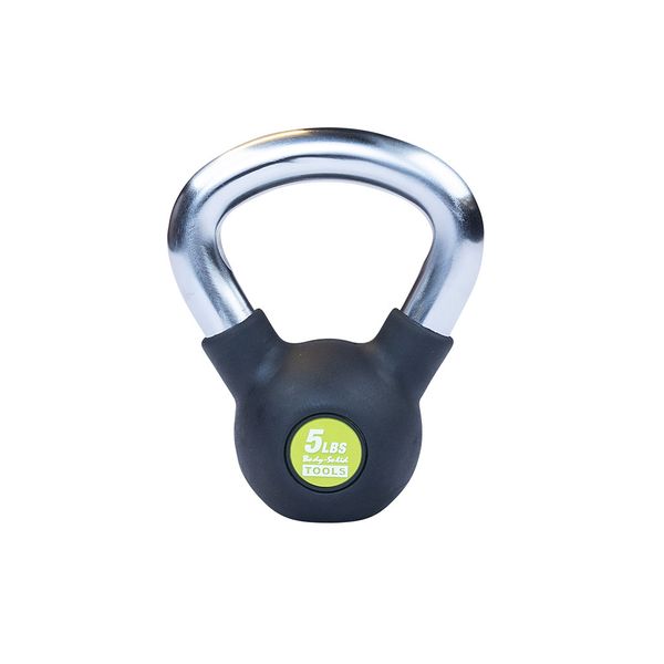 Body-Solid Tools KBZ Premium Kettlebells - Durable Cast Iron Kettlebells with Rubber Coating
