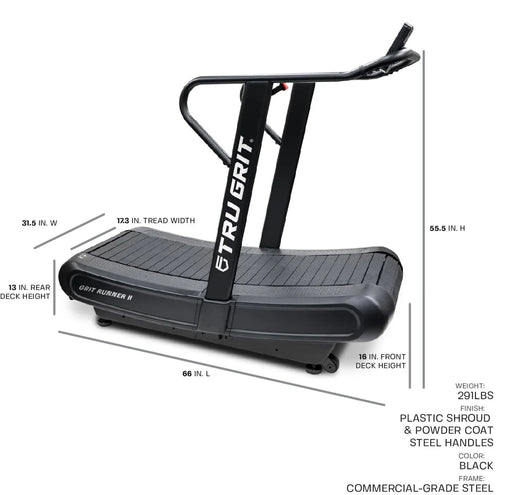 Side view of Grit Runner Elite with technical specifications displayed