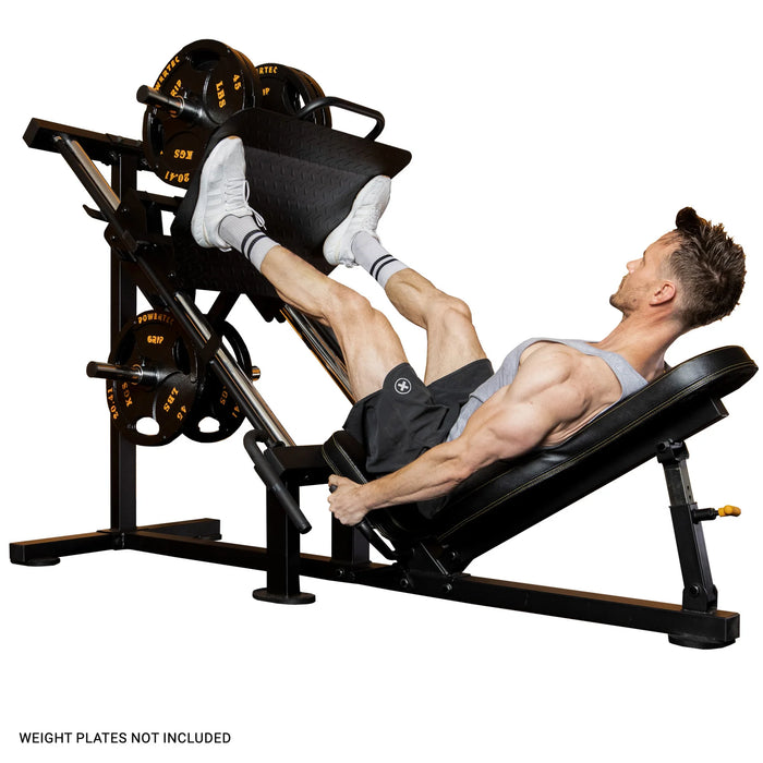 Athlete Using Powertec Leg Press P-LP23 Machine

