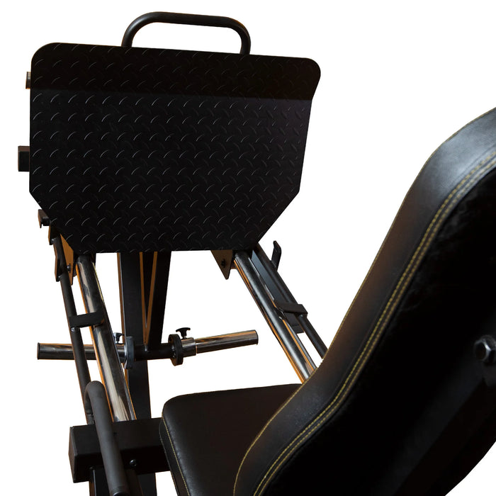 Close-Up of Foot Plate on Powertec leg press P-LP23