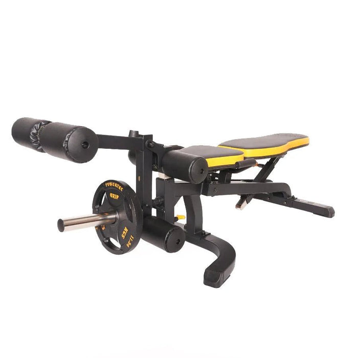 Powertec WB-LLA Attachment on a Workbench, angled view showcasing compact design