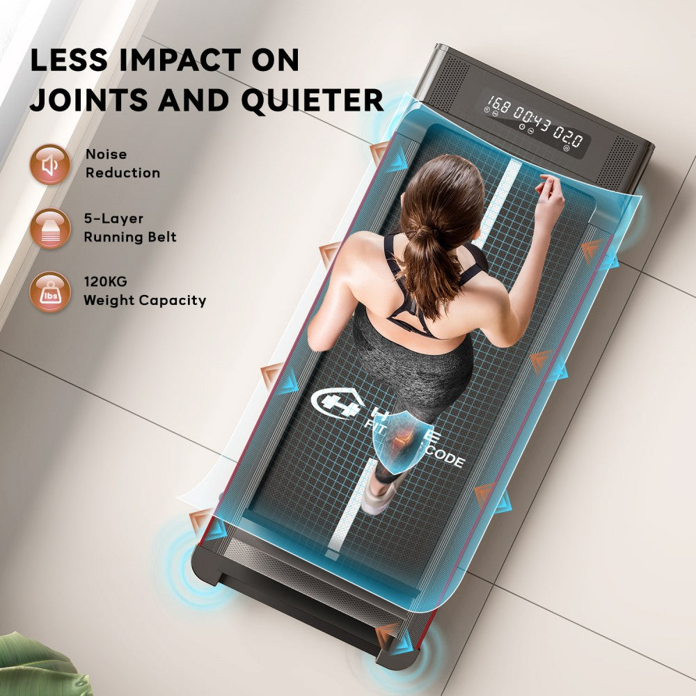 Tapis de Course Q2 avec Haut-parleur Bluetooth, Vitesse 1-10 km/h