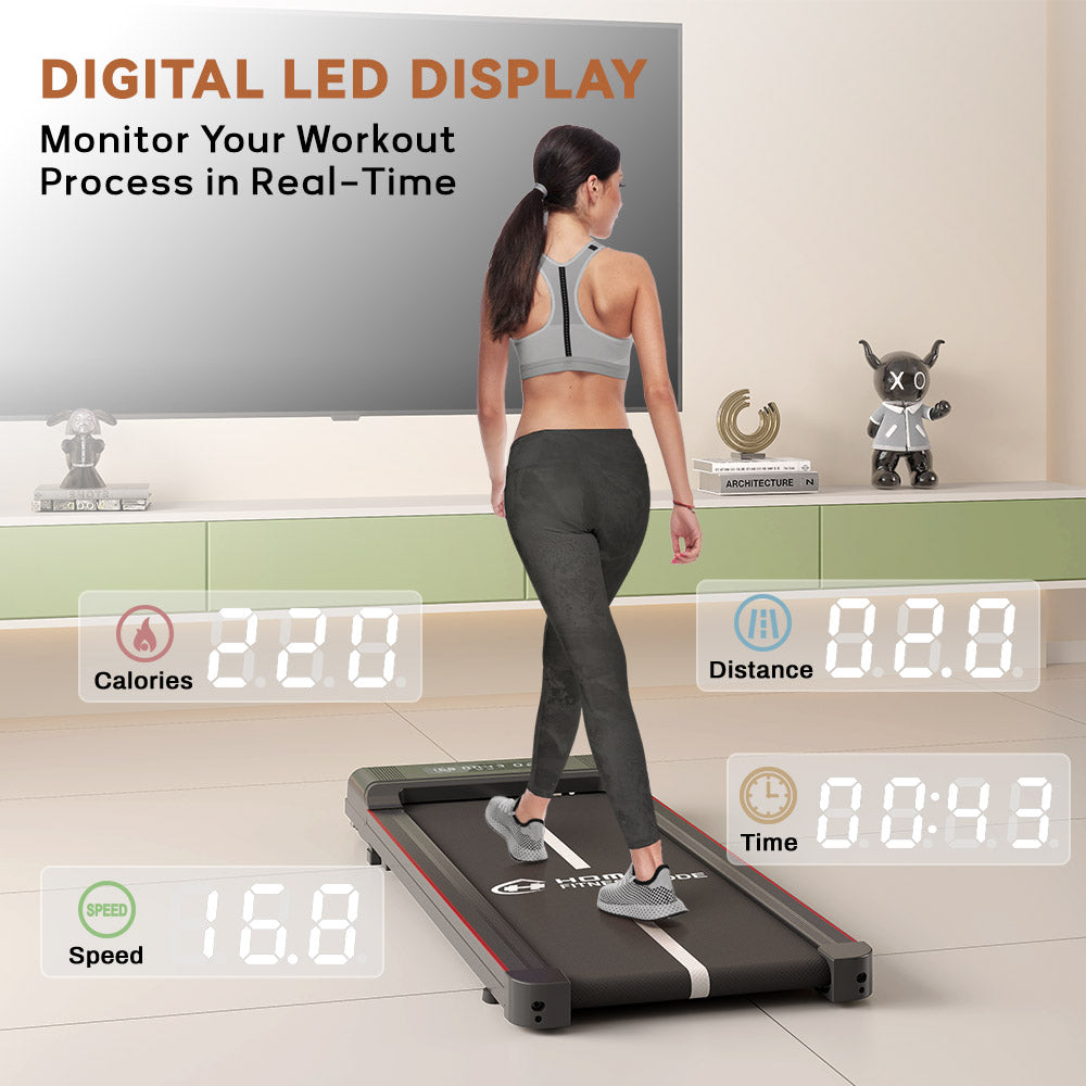 Tapis de Course Q2 avec Haut-parleur Bluetooth, Vitesse 1-10 km/h