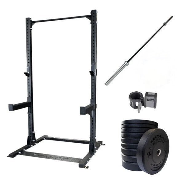Squat Rack Package 92 w/ Rack Bar Plates