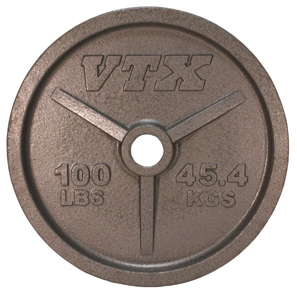 Troy VTX 100 lb Cast Iron Olympic Grip Plate - GO-V