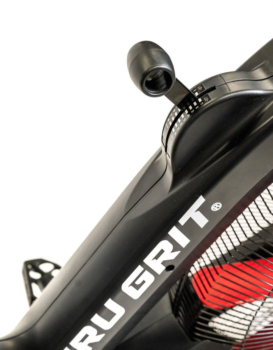Close-up of the adjustable seat knob on the Tru Grit Reaper Bike