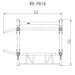Schematic of the Workbench Half Rack WB-HR-Y showing dimensions