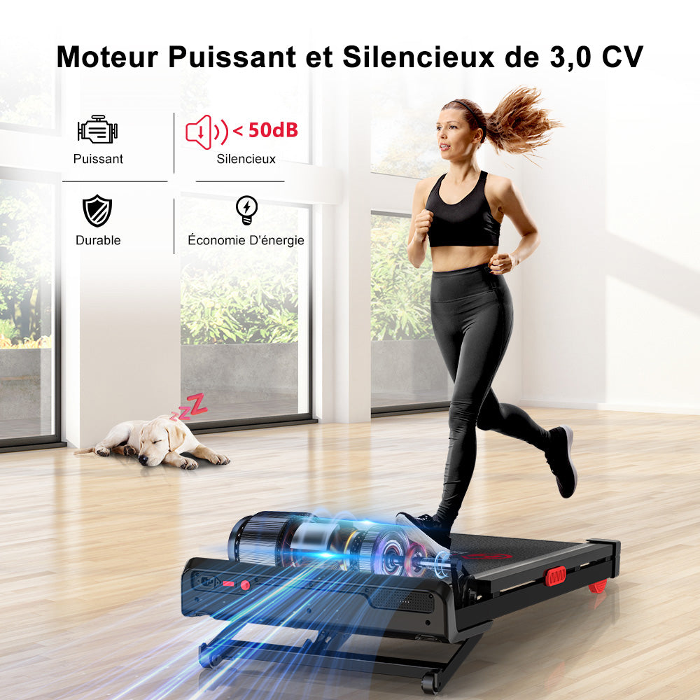 Tapis de Course Y1 avec Inclinaison Automatique de 0 à 9%, Vitesse de 1-10KM/H