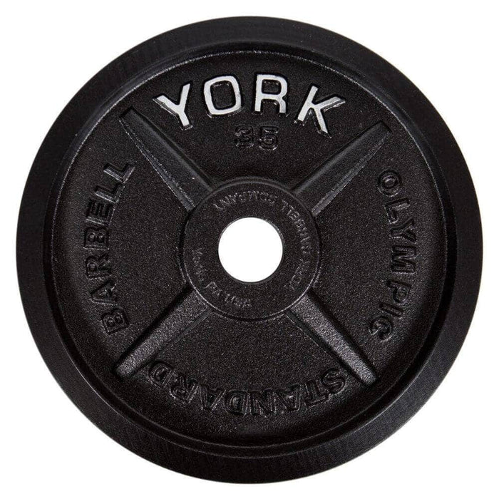 York Legacy Cast Iron Precision Milled Olympic Weight Plates