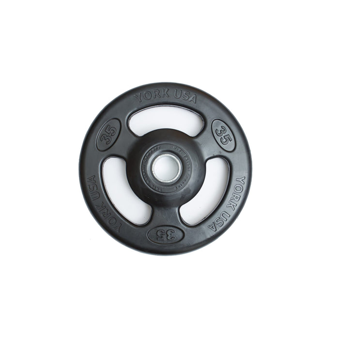 York Iso-Grip Rubber Encased Steel Olympic Plates