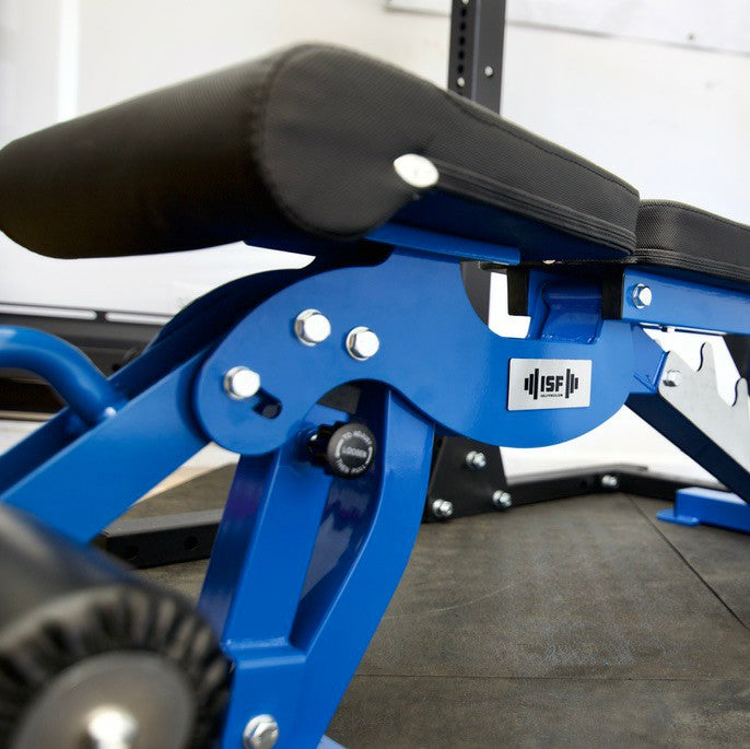 ISF Adjustable Weight Bench FID Blue 1000LB