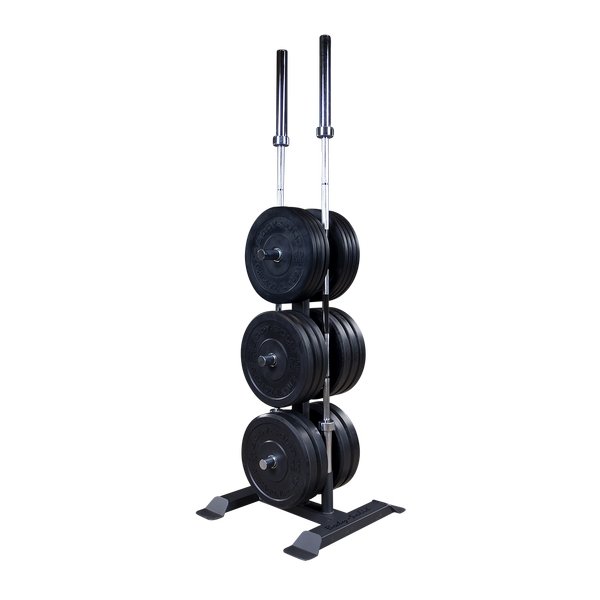Weight Tree Olympic 2" Bumper Plates Rubber or Iron Weights & Barbell Storage GWT56
