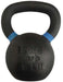 12kg ISF Kettlebell front side blue color stripe and showing weight in lbs and kgs on white background