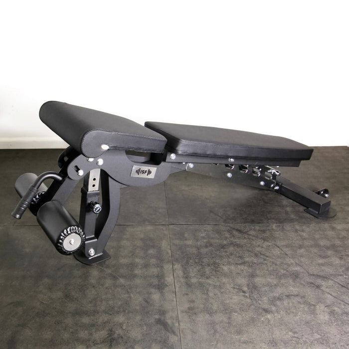 ISF Adjustable Weight Bench FID Black Decline 1000LB