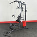 All-in-one Body Solid Home Gym G3S machine with optional red weight plate stack attachment.